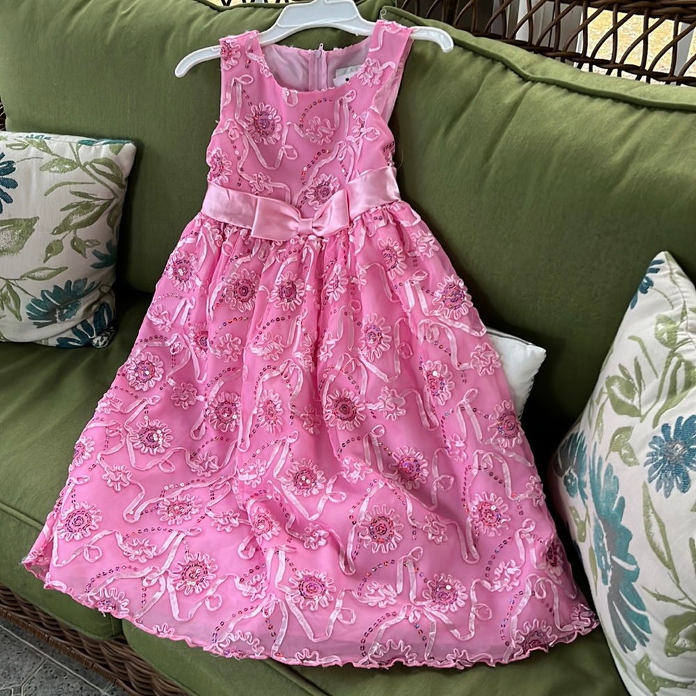 Rare Editions Dress- pink sequined